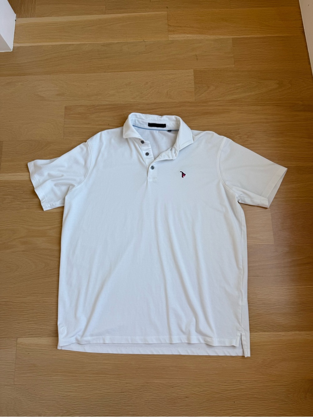Greyson Men's White Polo Shirt - Classic Short Sleeve with Trinity Forest logo